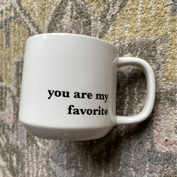Threshold You are My Favorite Ceramic Coffee Cup with Black Words Embossed - Picture 1 of 5